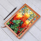 Christmas Stained Glass Design 022 - Vegan Leather Journal
