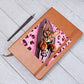 Valentine's Day Cat And Zipper 021 - Vegan Leather Journal