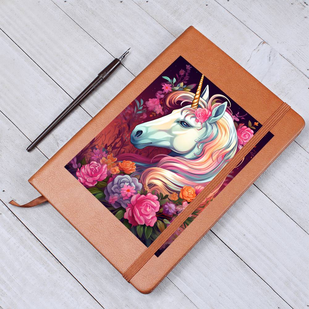 Cute Unicorn 021 - Vegan Leather Journal
