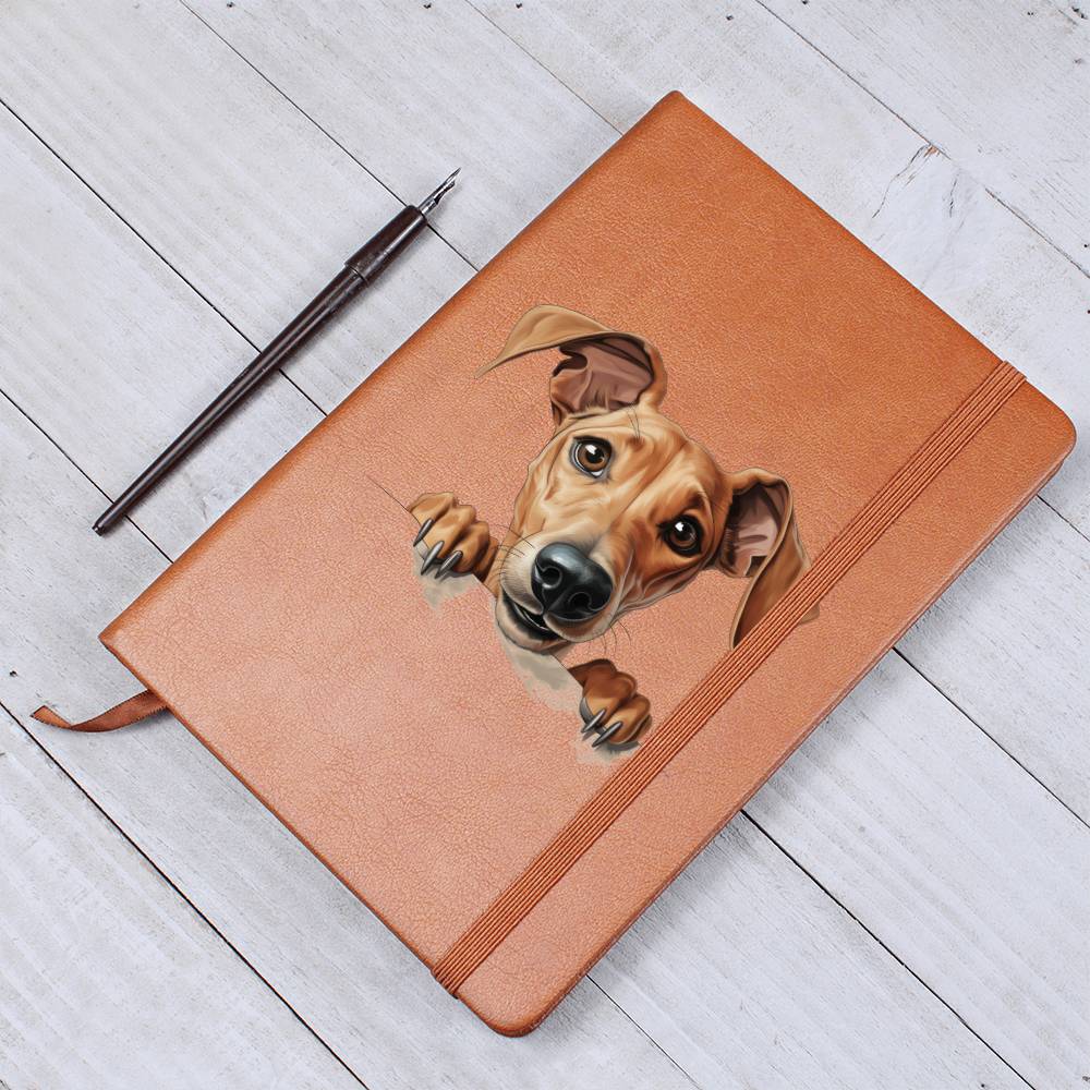 Azawakh Peeking - Vegan Leather Journal