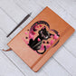Valentine's Day Black Cat 077 - Vegan Leather Journal