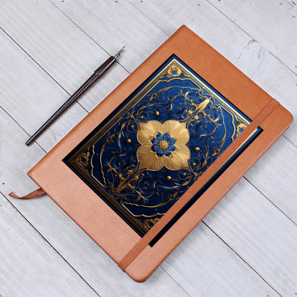 Ornate Gold Cover 020 - Vegan Leather Journal