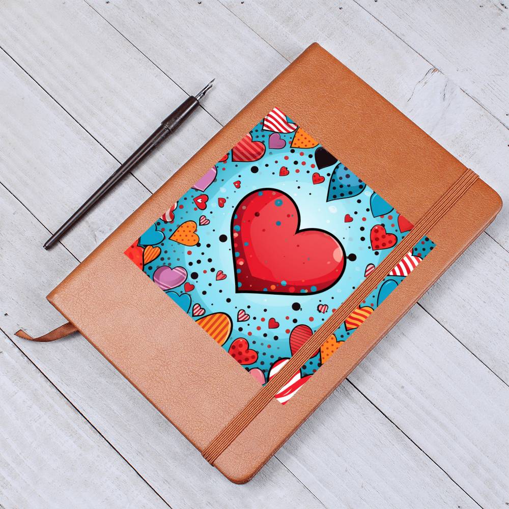 Valentine's Day Pop Art 16 - Vegan Leather Journal