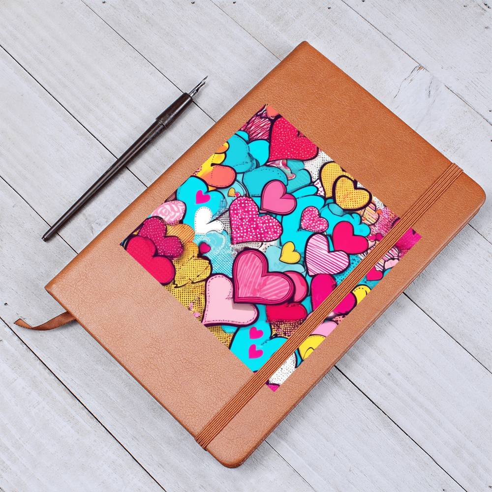 Valentine's Day Pop Art 09 - Vegan Leather Journal