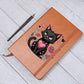 Valentine's Day Black Cat 030 - Vegan Leather Journal