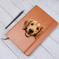 Golden Retriever Peeking - Vegan Leather Journal