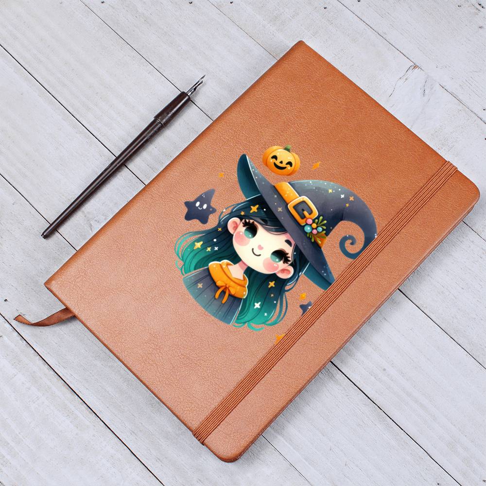 Cute Halloween Sticker 030 - Vegan Leather Journal