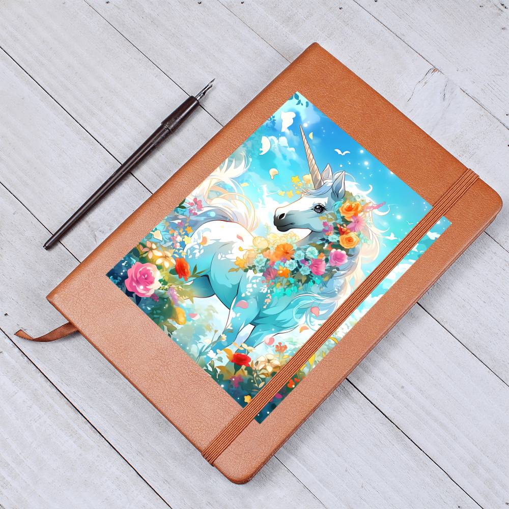 Cute Unicorn 003 - Vegan Leather Journal