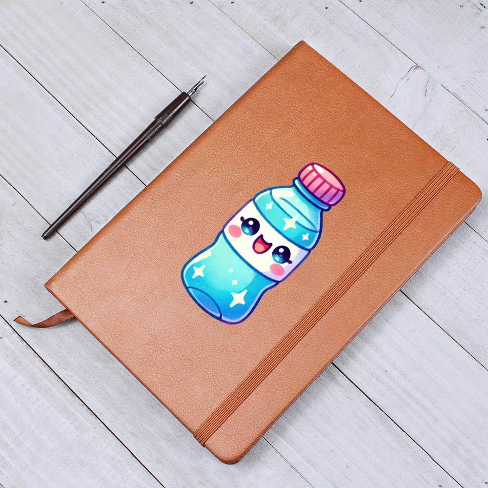 Cute Back to School Sticker 096 - Vegan Leather Journal
