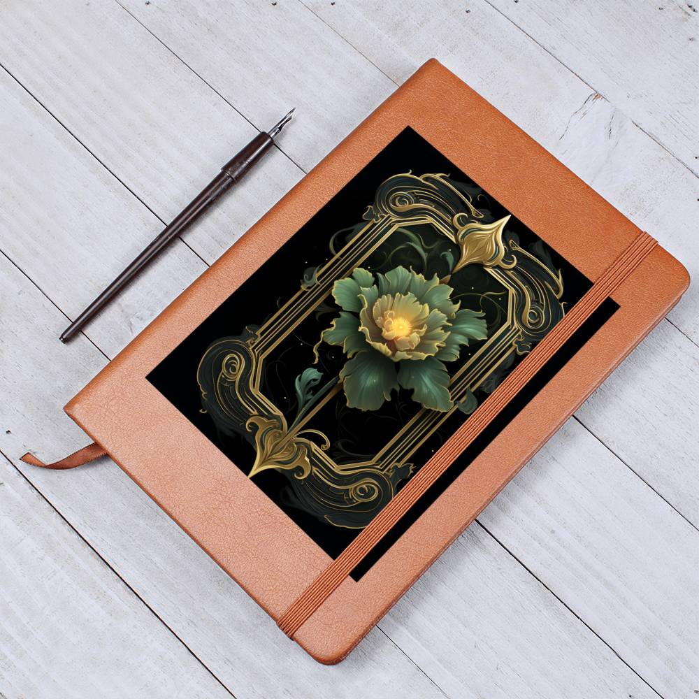 Ornate Gold Cover 042 - Vegan Leather Journal