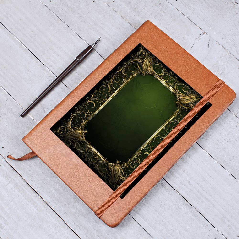 Ornate Gold Cover 071 - Vegan Leather Journal