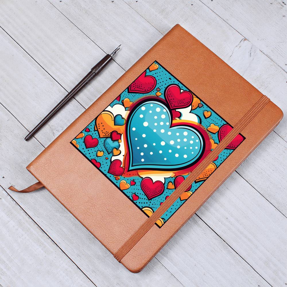 Valentine's Day Pop Art 24 - Vegan Leather Journal