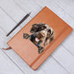 German Wirehaired Pointer Peeking - Vegan Leather Journal