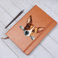 Basenji Peeking - Vegan Leather Journal