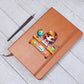 Cute Back to School Sticker 086 - Vegan Leather Journal