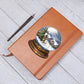 Watercolor Christmas Snow Globe 028 - Vegan Leather Journal