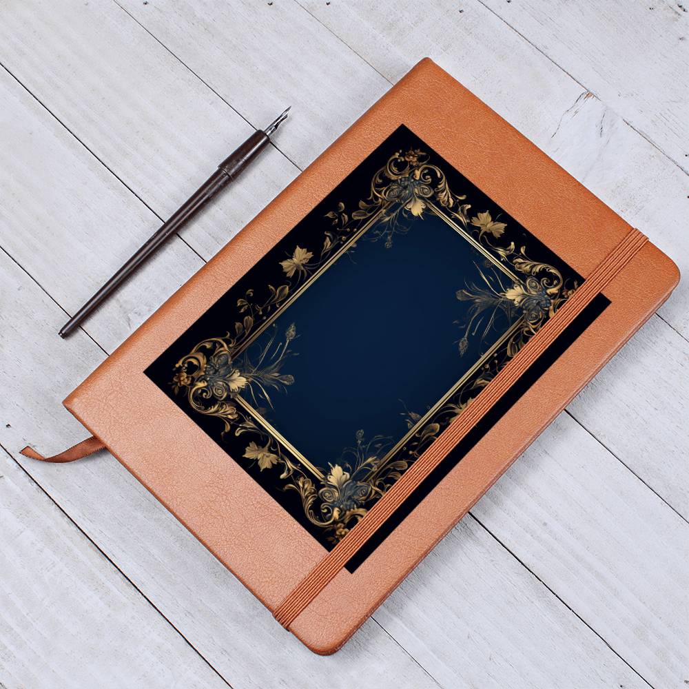 Ornate Gold Cover 009 - Vegan Leather Journal