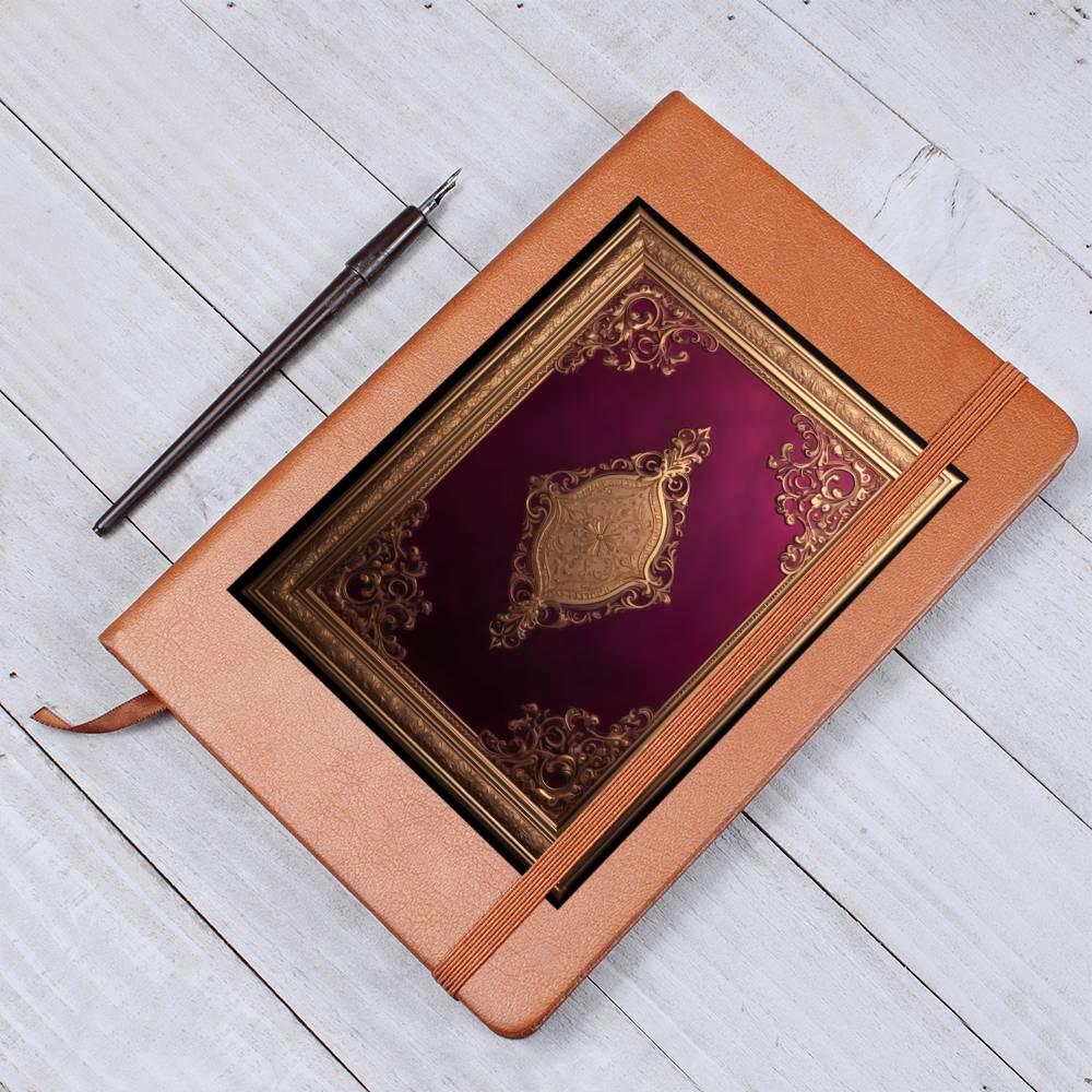 Ornate Gold Cover 081 - Vegan Leather Journal