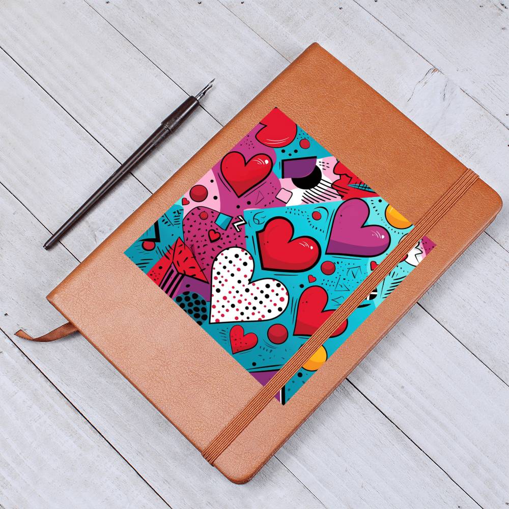 Valentine's Day Pop Art 20 - Vegan Leather Journal