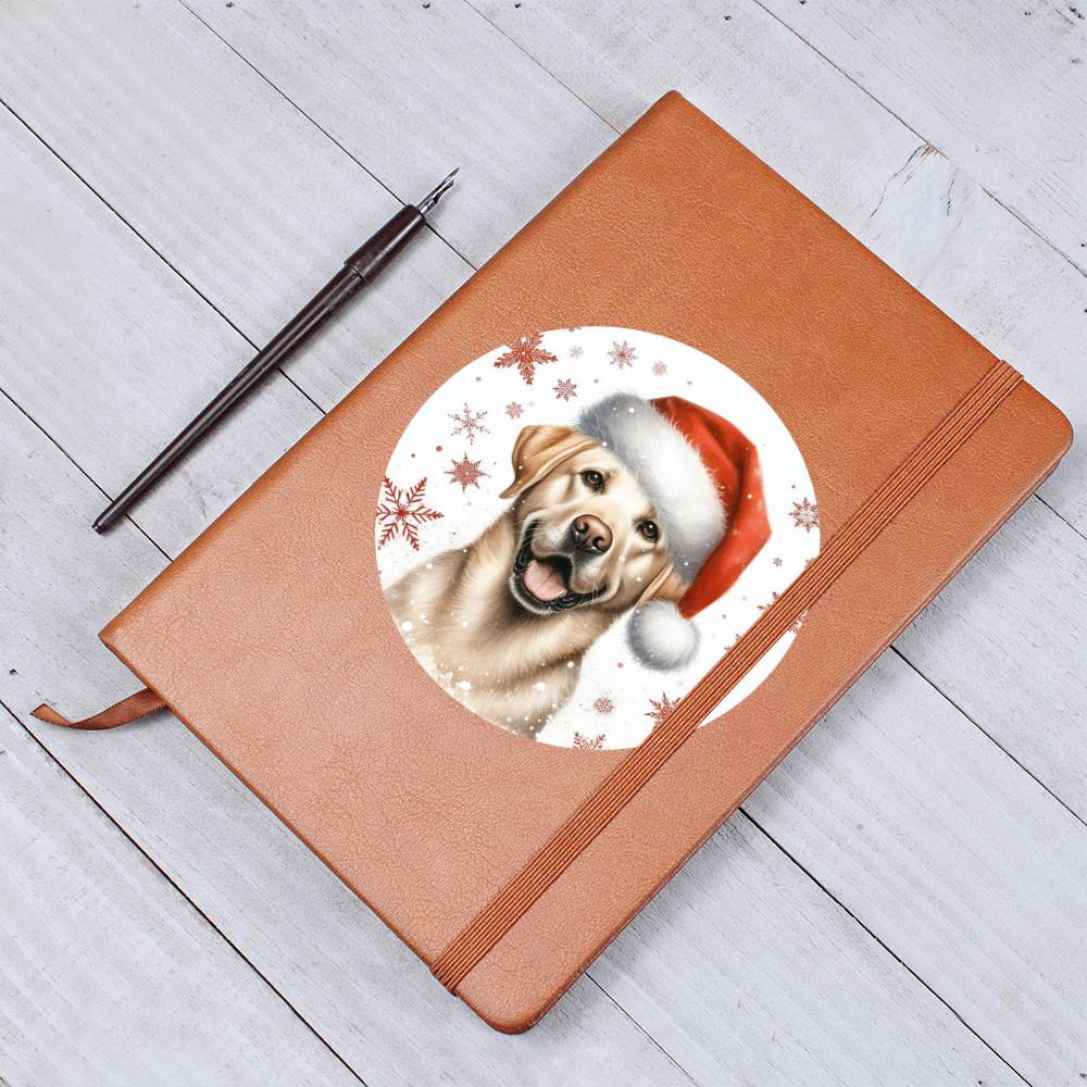 Christmas Dog - Labrador Retriever - Vegan Leather Journal