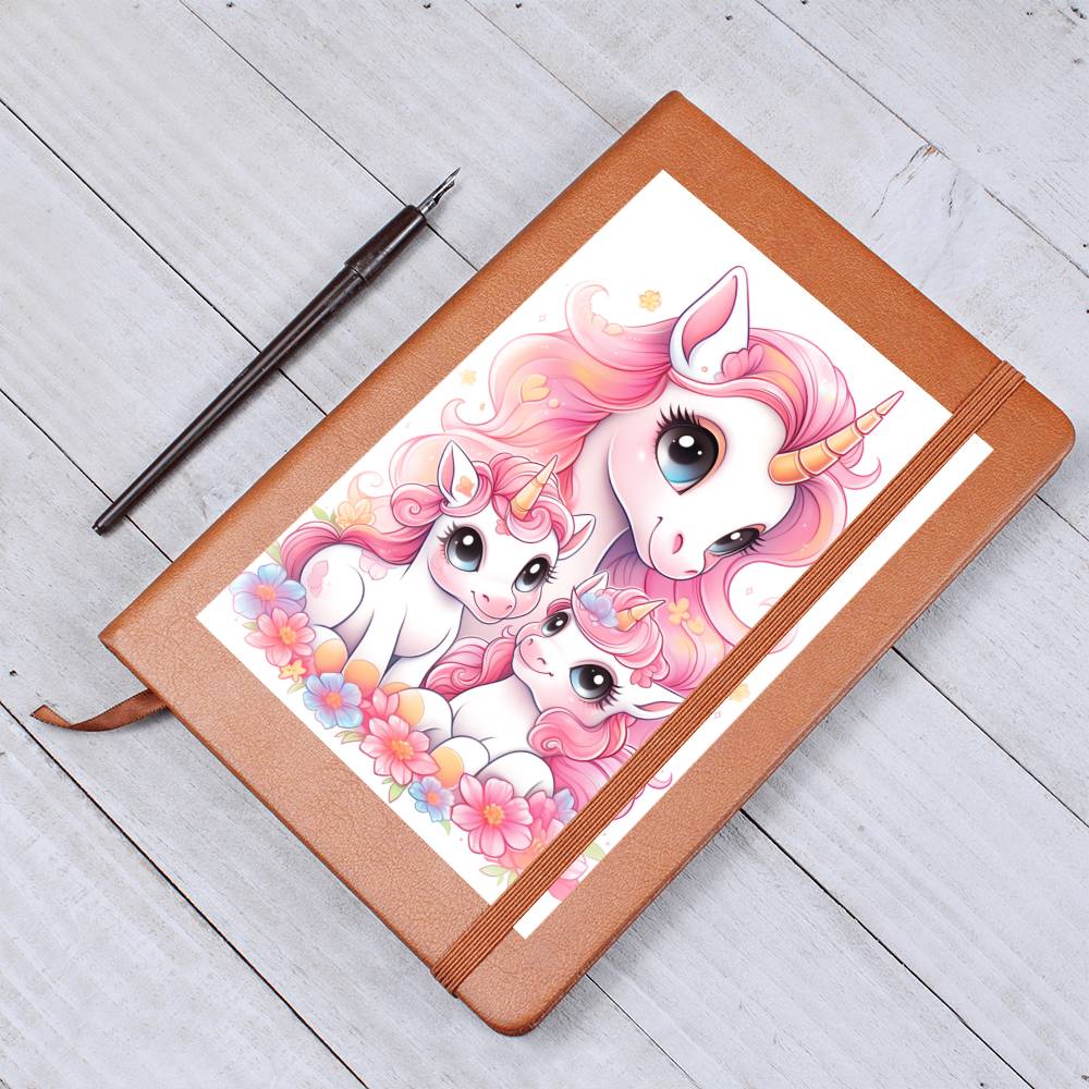 Cute Unicorn 050 - Vegan Leather Journal