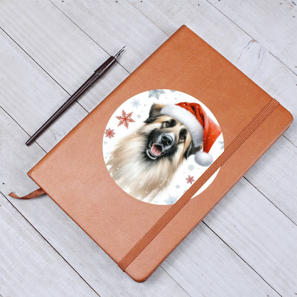 Christmas Dog - Anatolian Shepherd - Vegan Leather Journal