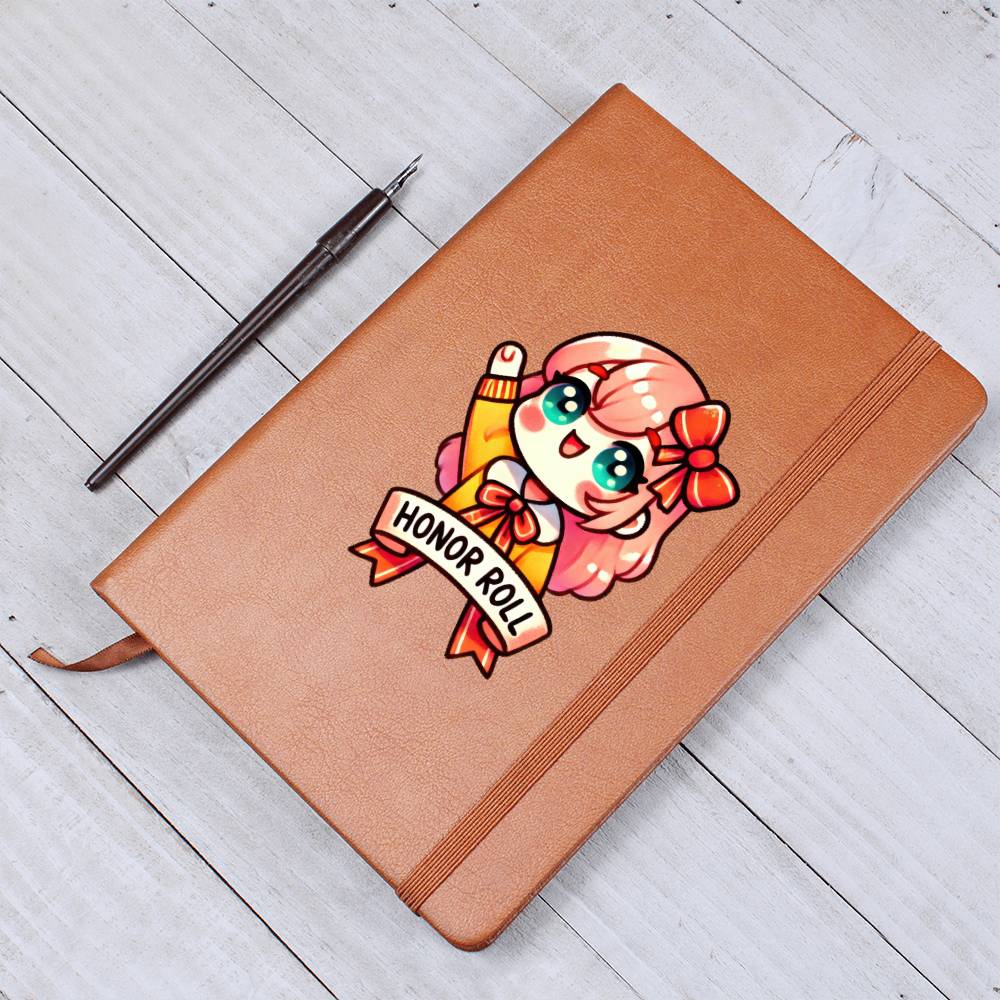Cute Back to School Sticker 030 - Vegan Leather Journal