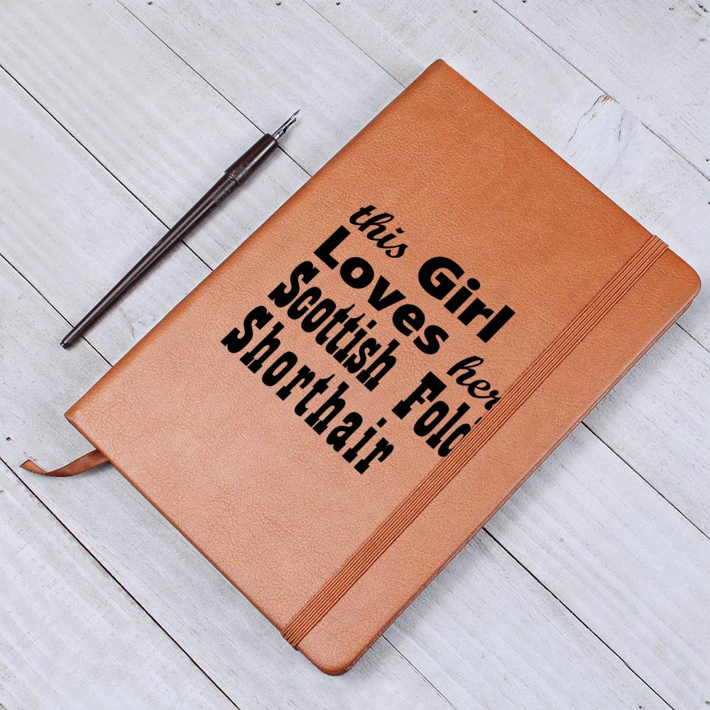 Scottish Fold Shorthair - Vegan Leather Journal