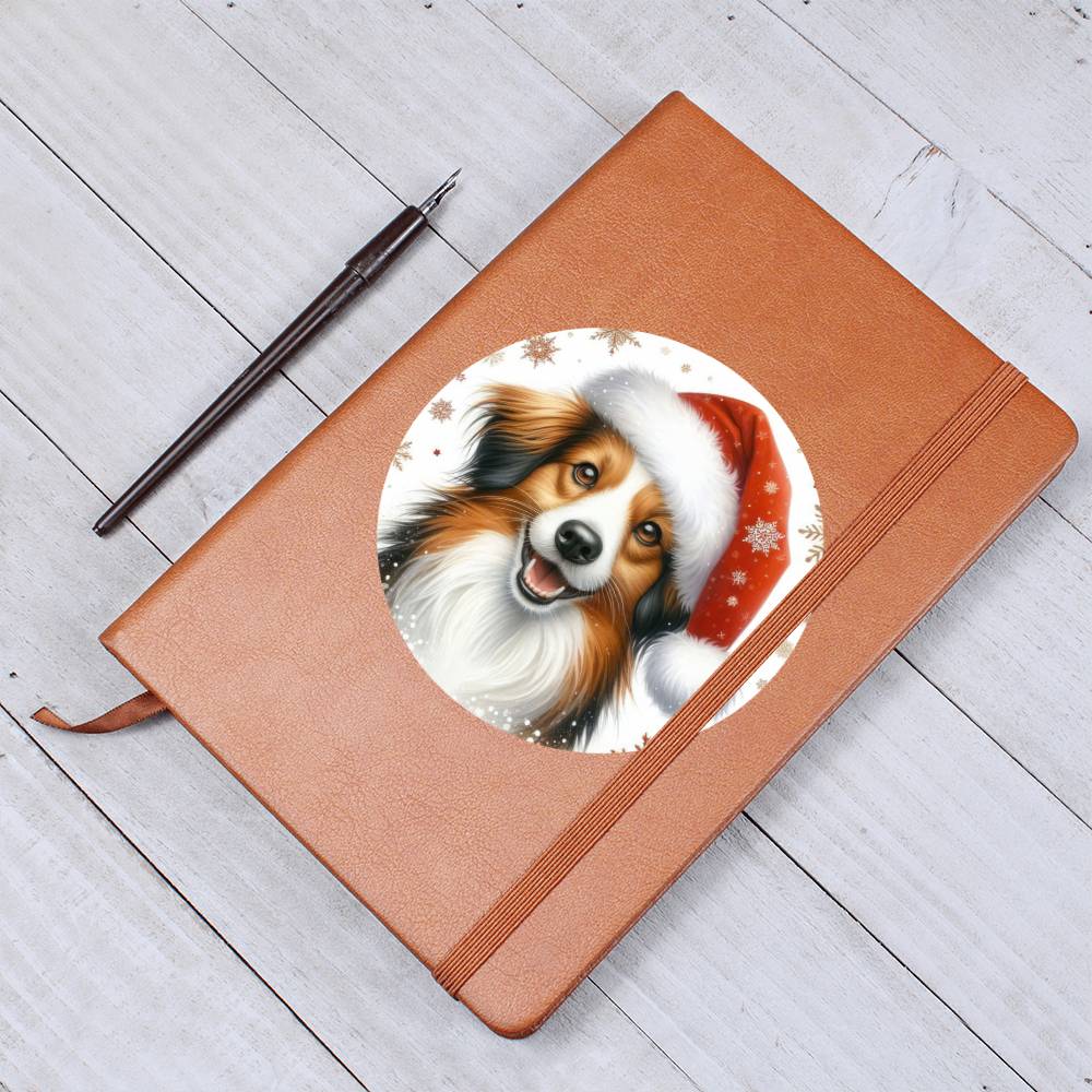 Christmas Dog - Kooikerhondje - Vegan Leather Journal