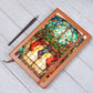 Christmas Stained Glass Design 015 - Vegan Leather Journal