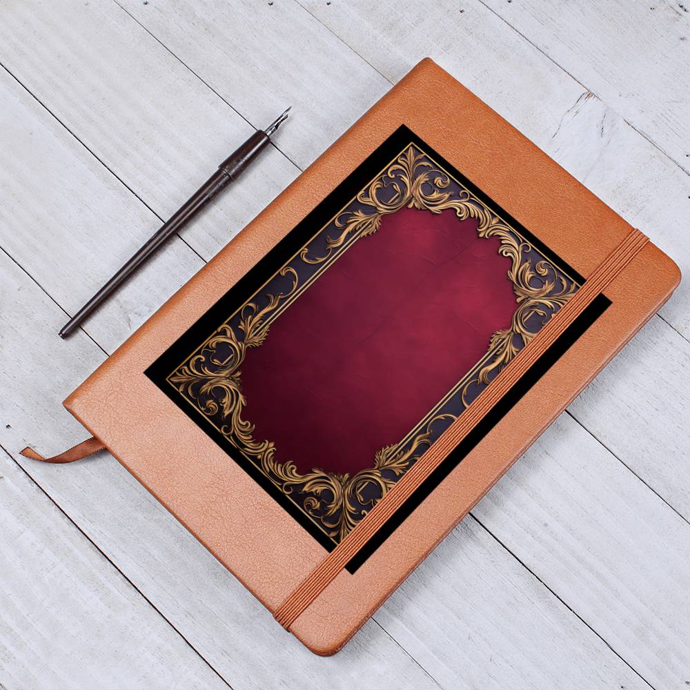 Ornate Gold Cover 039 - Vegan Leather Journal