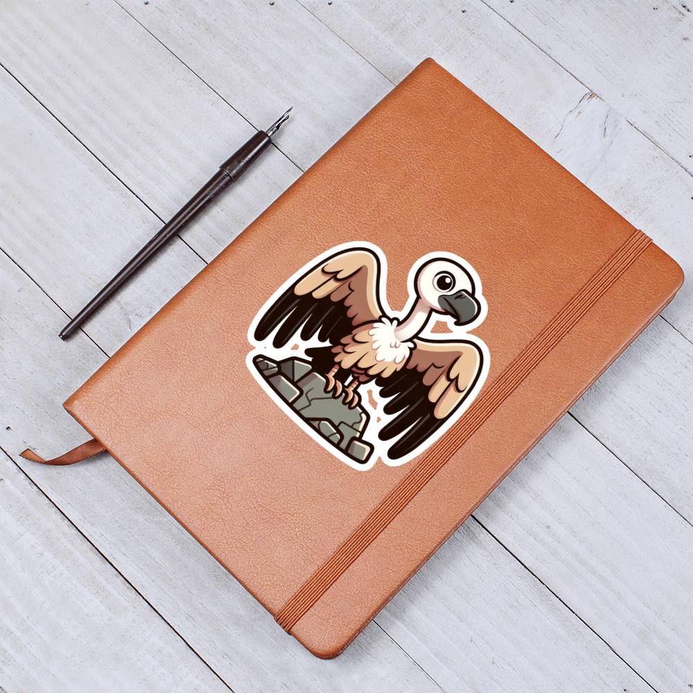 Cute Vulture sticker 210 - Vegan Leather Journal