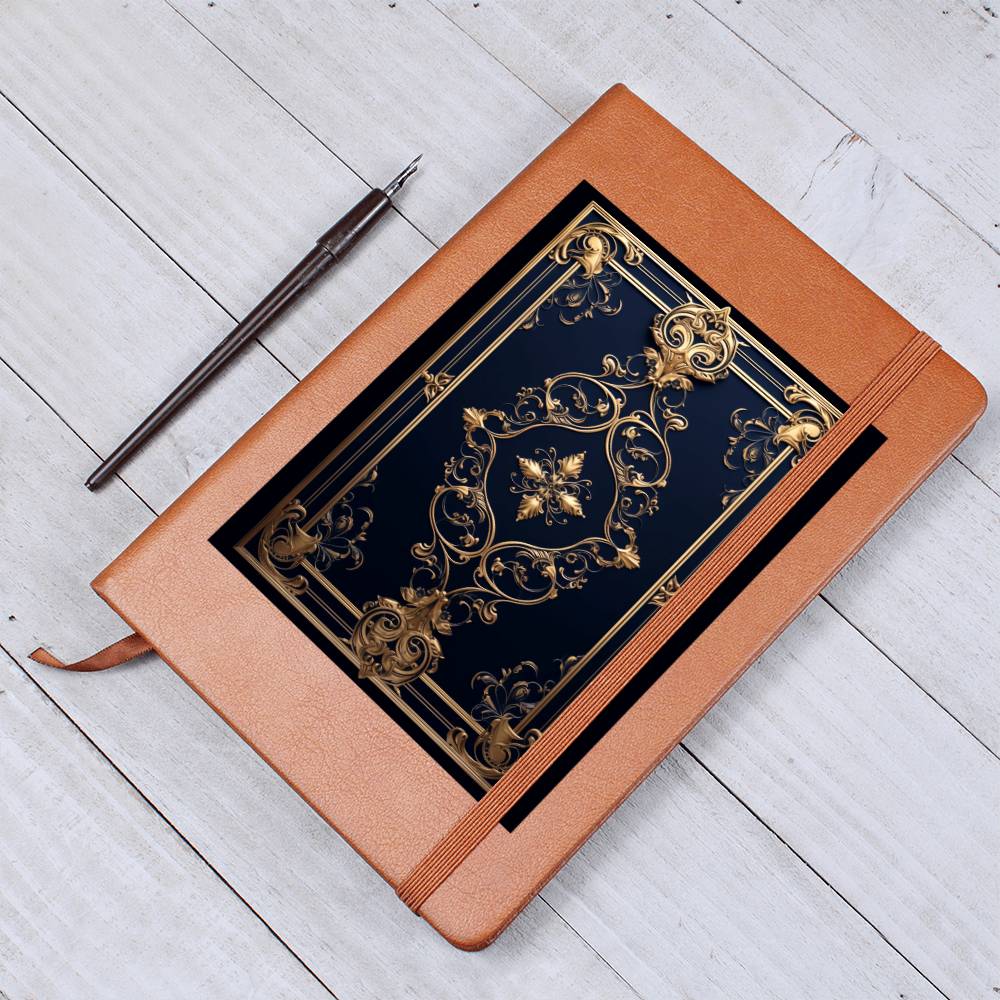 Ornate Gold Cover 118 - Vegan Leather Journal