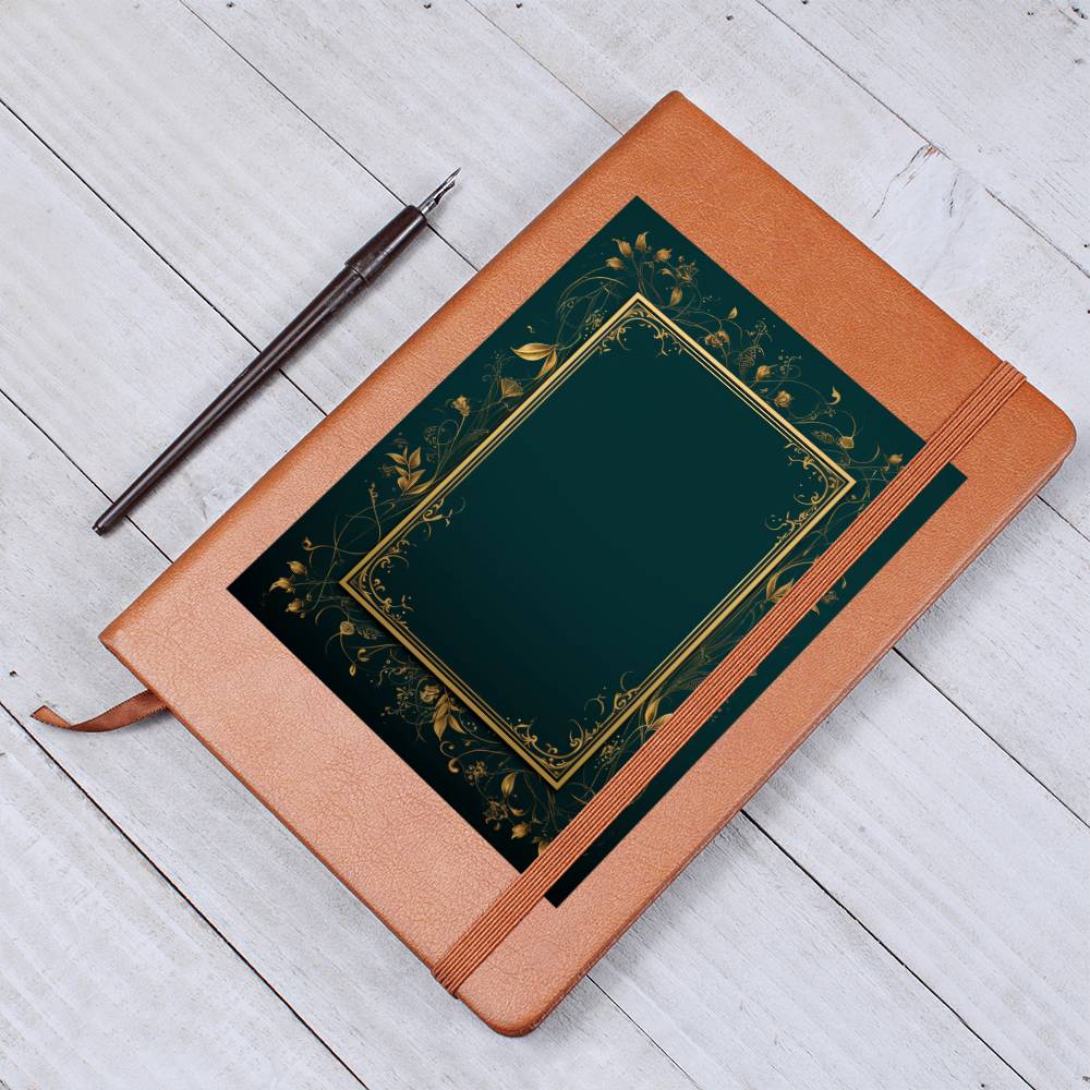 Ornate Gold Cover 049 - Vegan Leather Journal