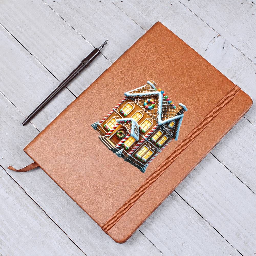 Christmas Gingerbread House 011 - Vegan Leather Journal