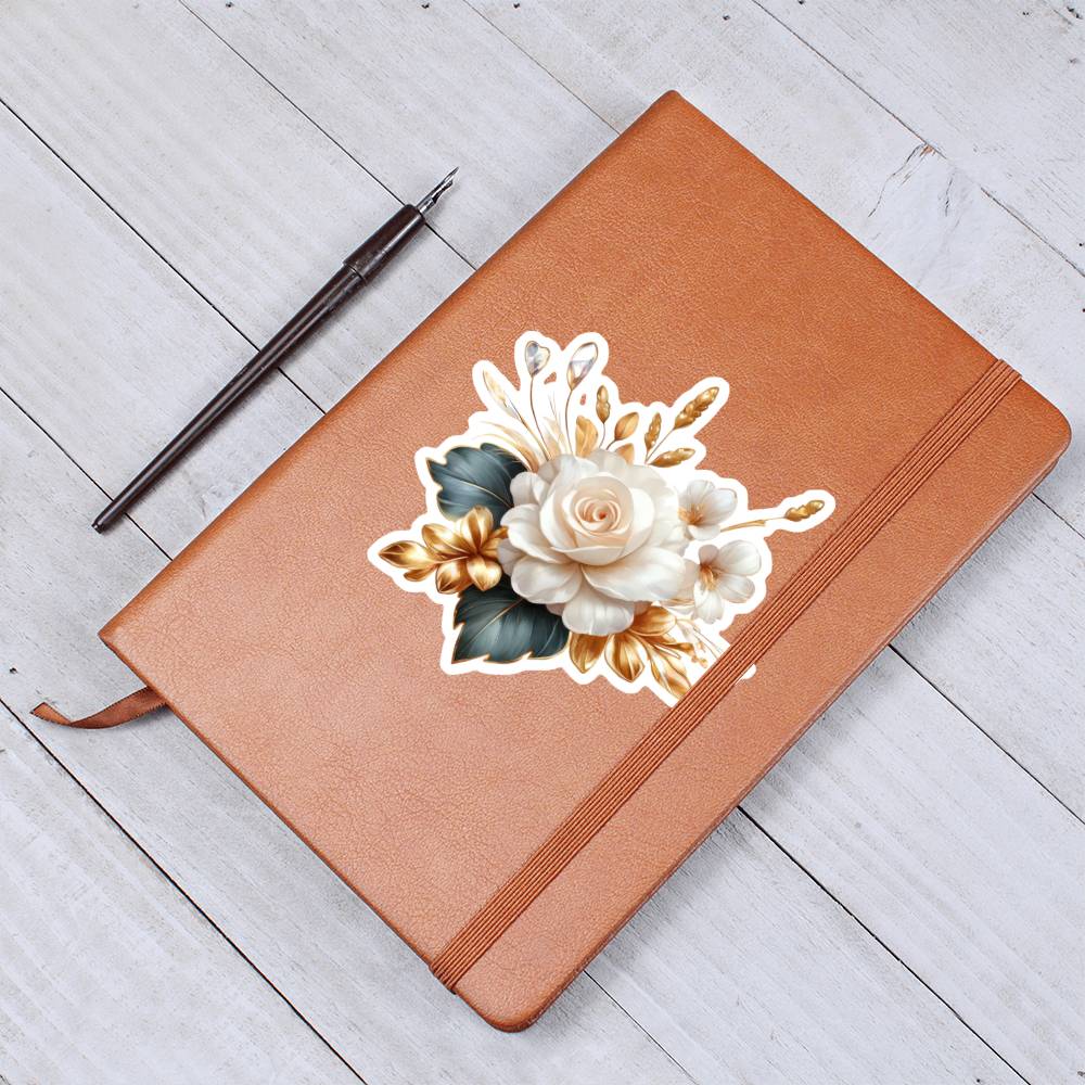 Luxury Wedding Decor Sticker 003 - Vegan Leather Journal