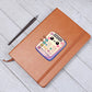 Cute Back to School Sticker 043 - Vegan Leather Journal