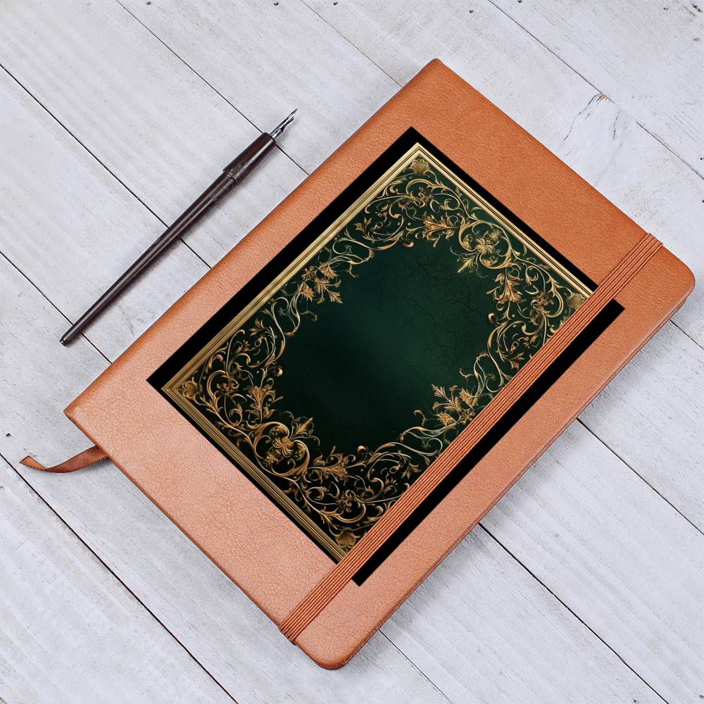 Ornate Gold Cover 062 - Vegan Leather Journal