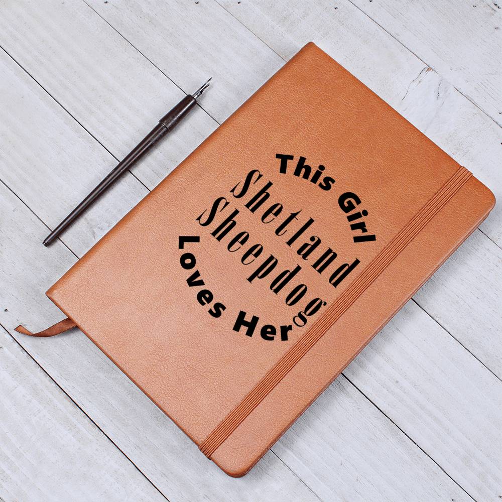 Shetland Sheepdog v2 - Vegan Leather Journal