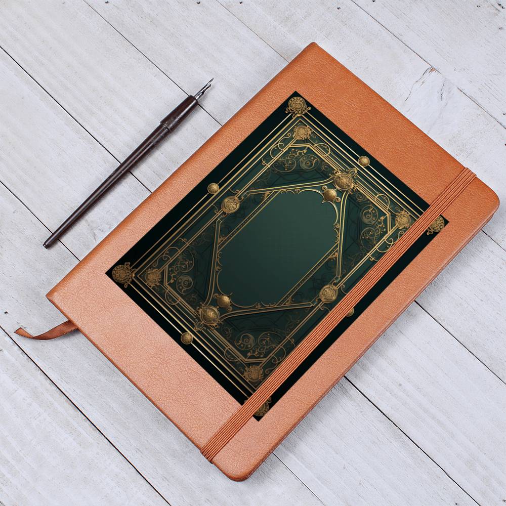 Ornate Gold Cover 051 - Vegan Leather Journal