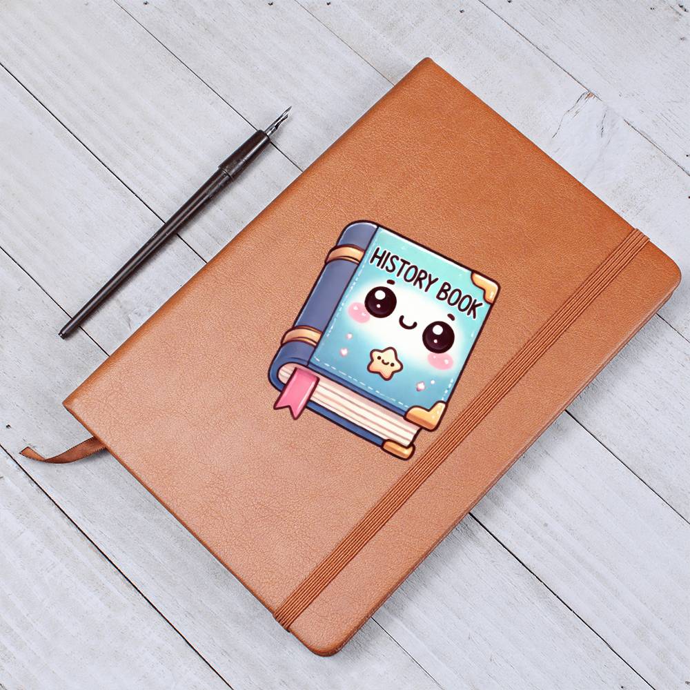 Cute Back to School Sticker 073 - Vegan Leather Journal