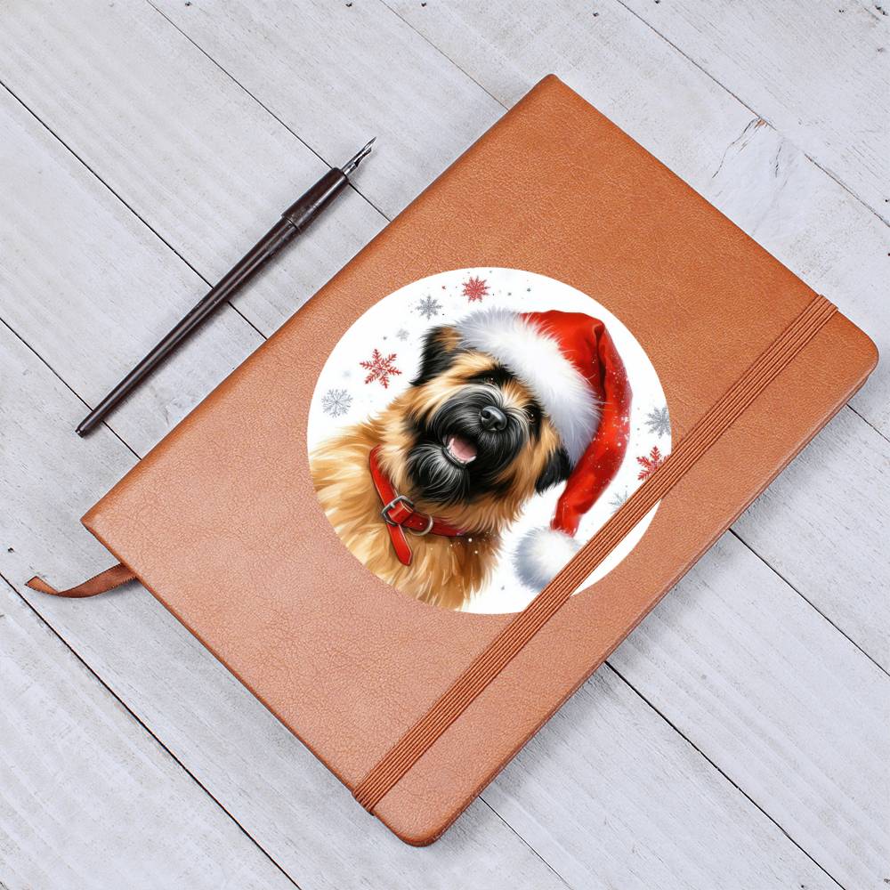 Christmas Dog - Bouvier des Flandres - Vegan Leather Journal