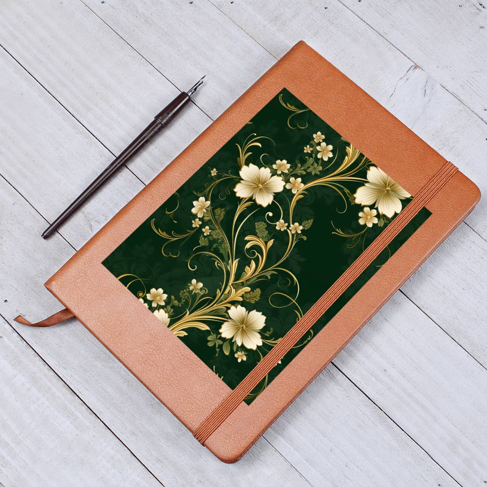 Ornate Gold Cover 082 - Vegan Leather Journal