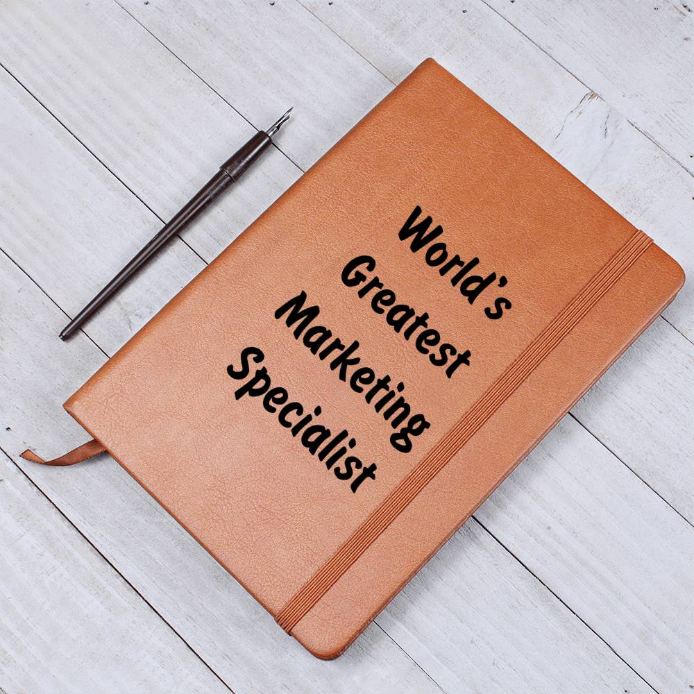 World's Greatest Marketing Specialist v1 - Vegan Leather Journal