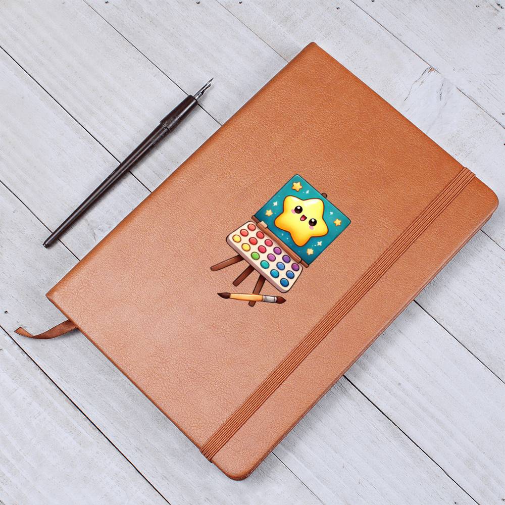 Cute Back to School Sticker 017 - Vegan Leather Journal
