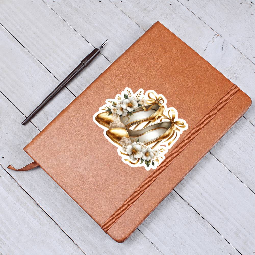 Luxury Wedding Decor Sticker 013 - Vegan Leather Journal