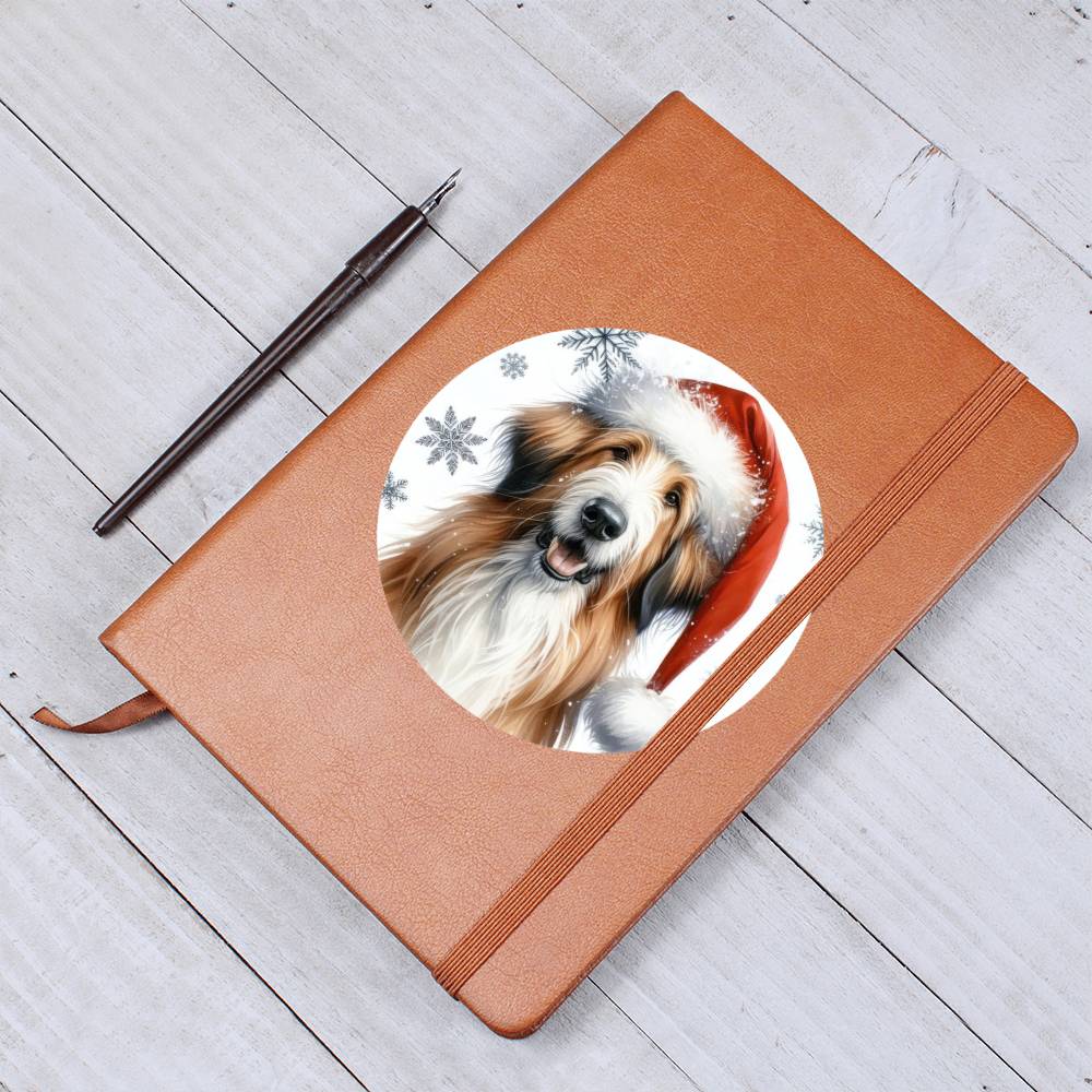 Christmas Dog - Berger Picard - Vegan Leather Journal