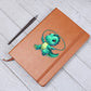 Colorful Baby Dinosaur 085 - Vegan Leather Journal