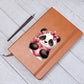 Valentine's Day Panda 013 - Vegan Leather Journal