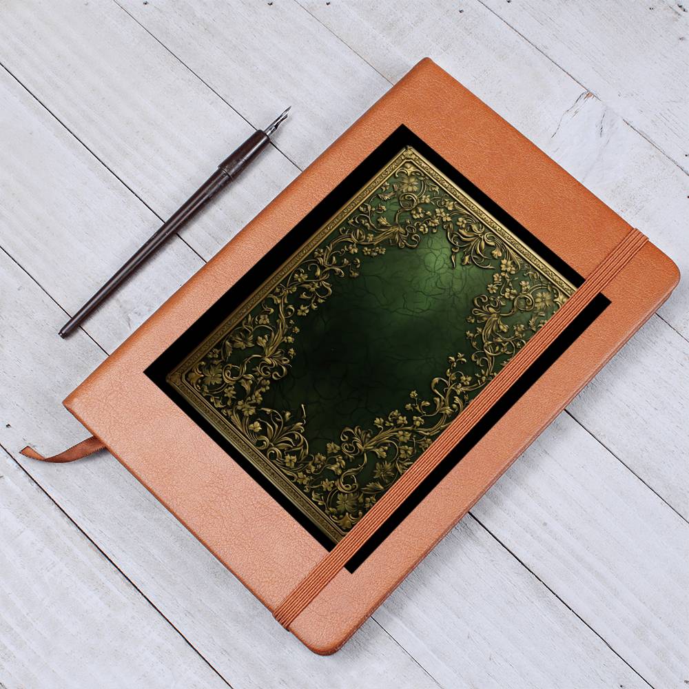 Ornate Gold Cover 031 - Vegan Leather Journal